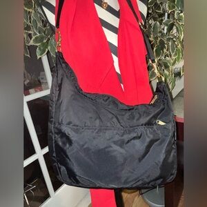Backsaver Men's / Women’s Nylon Large Black Crossbody bag